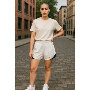 BCG Running White/Black Women Shorts LARGE